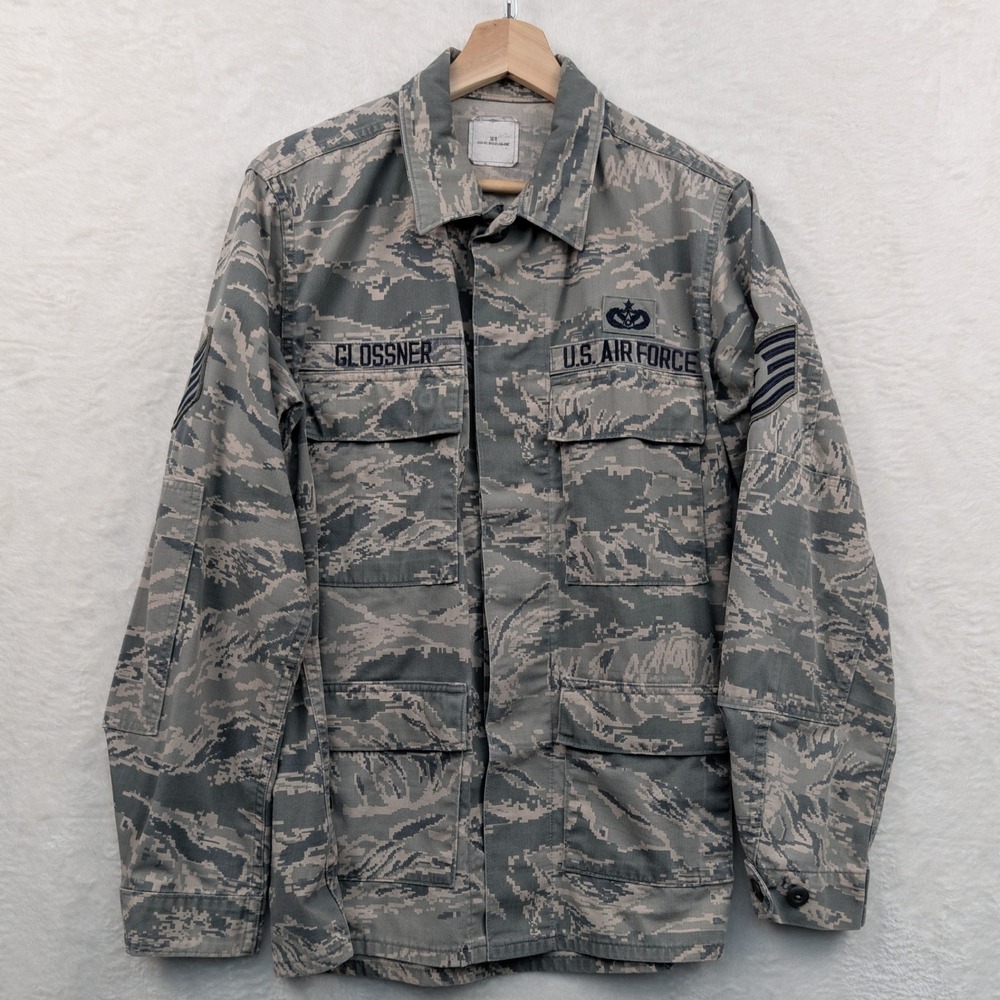 Propper Jacket Men's Small Gray Digital Tiger Stripe Camo Air Force Military ABU